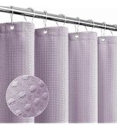 Gibelle Lavender Shower Curtain, Waffle Weave Textured Fabric Shower Curtain for Bathroom - Soft ...