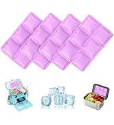 Ice Packs for Lunch Boxes & Coolers -Slim Reusable Space Saving Cooler Ice Packs,Water Absorption...