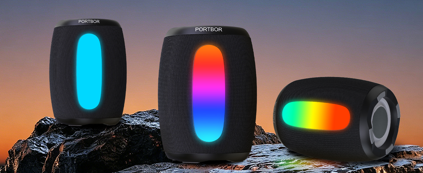 Bluetooh speaker with lights - 8 cool LED dynamic lights