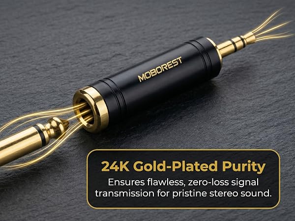 3.5mm to 1/4 Stereo Audio Adapter, 3.5mm to 1/4 (6.35mm) Headphone Adapter