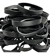 Tactical Rubber Bands Size #74 (3 1/2'' x 1/3''), 50 Pcs Black Thick Large Wide Strong Heavy Duty...