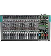 Depusheng MX16 16 Channel Sound Mixer Audio Mixing Console 48V 256DSP Professional USB PC Play Re...
