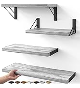 BAYKA Wall Shelves for Bedroom Decor, Floating Shelves for Living Room Kitchen Storage, Wall Moun...