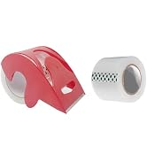 MJUNM 1.5" Core, 2 Pack 2 inch x 30 Yards Heavy Duty Clear Packaging Tape with Free Dispenser, In...