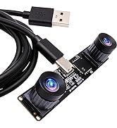 ELP 4MP Dual Lens USB Camera Synchronization PC Camera High Speed 1080P 60fps Lightburn Camera Bi...
