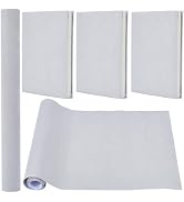 CRASPIRE 51 x 11.8inch Suede Book Cloth Light Grey for Book Binding Fabric Surface Paper Backed B...