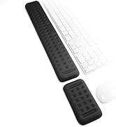STARSIKI Keyboard and Mouse Wrist Rest Set, Soft Memory Foam Wrist Support, Ergonomic Elbow Desk ...