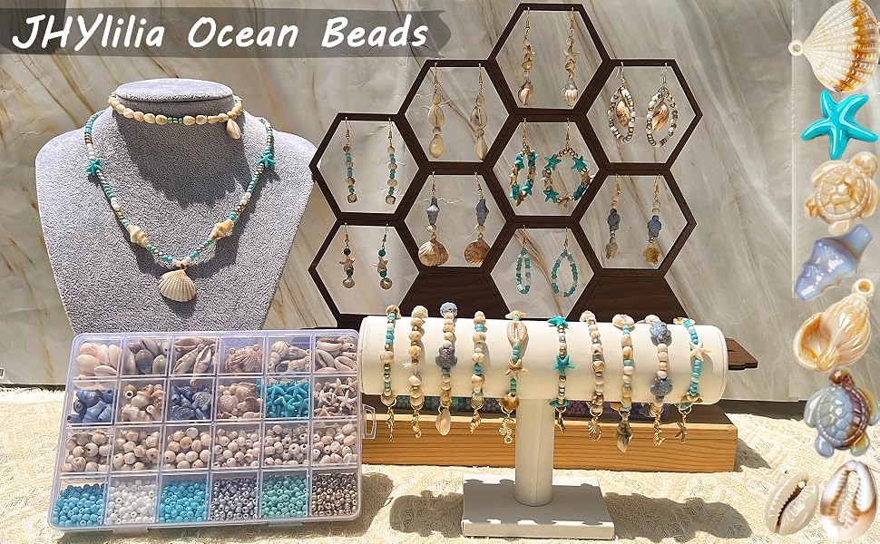 1770Pcs Ocean Theme Beads Kit for Jewelry Making