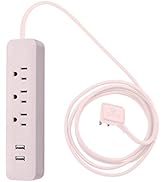Globe Electric - 78257 Designer Series Power Strip, Rose 3 Outlet
