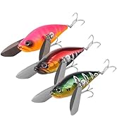 KINGDOM 3PCS Topwater Fishing Lures for Bass Whopper Popper Fishing Lure for Bass Catfish Pike Pe...