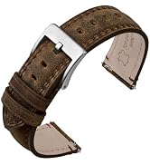 ANNEFIT Quick Release Leather Watch Bands 18mm 20mm 22mm for Men Women | Retro Crazy Horse Leathe...