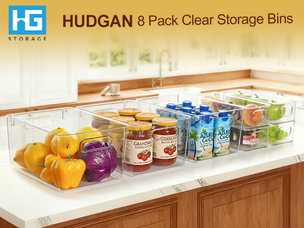 clear bins for countertop