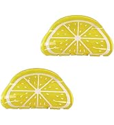 2Pcs Orange Shape Lemon Gripping Clip Fruit Print Hair Claws Non Slip Hair Claws Clips Cute Vivid...