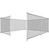 Patio Pool Fence for Inground Pools Mesh Safety Fence with Poles for Backyard Garden Patio Deck O...