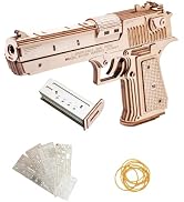MU Wooden Puzzle for Adult Desert Eagle Defender Wood Gun Building, AK47 Revolver Rubber Band Pis...