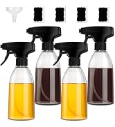 gmisun Oil Sprayer for Cooking, 4 Pcs Food-Grade Plastic Olive Oil Spray Bottle, 10 Fl Oz Oil Spr...