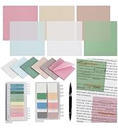 Vuzvuv 620 Sheets Transparent Sticky Notes with Pen,3x3 Inch Bulk Translucent Sticky Notes Set fo...