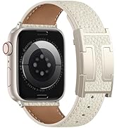 Adorve Leather Magnetic Watch Band for Apple Watch Bands Women 38mm 40mm 41mm 42mm 44mm 45mm 46mm...