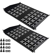 YuPinDiZu 2 Pieces 19" Rack Shelf, 1U Server Rack for Network Equipment Shelf Mounting,12 Inches ...
