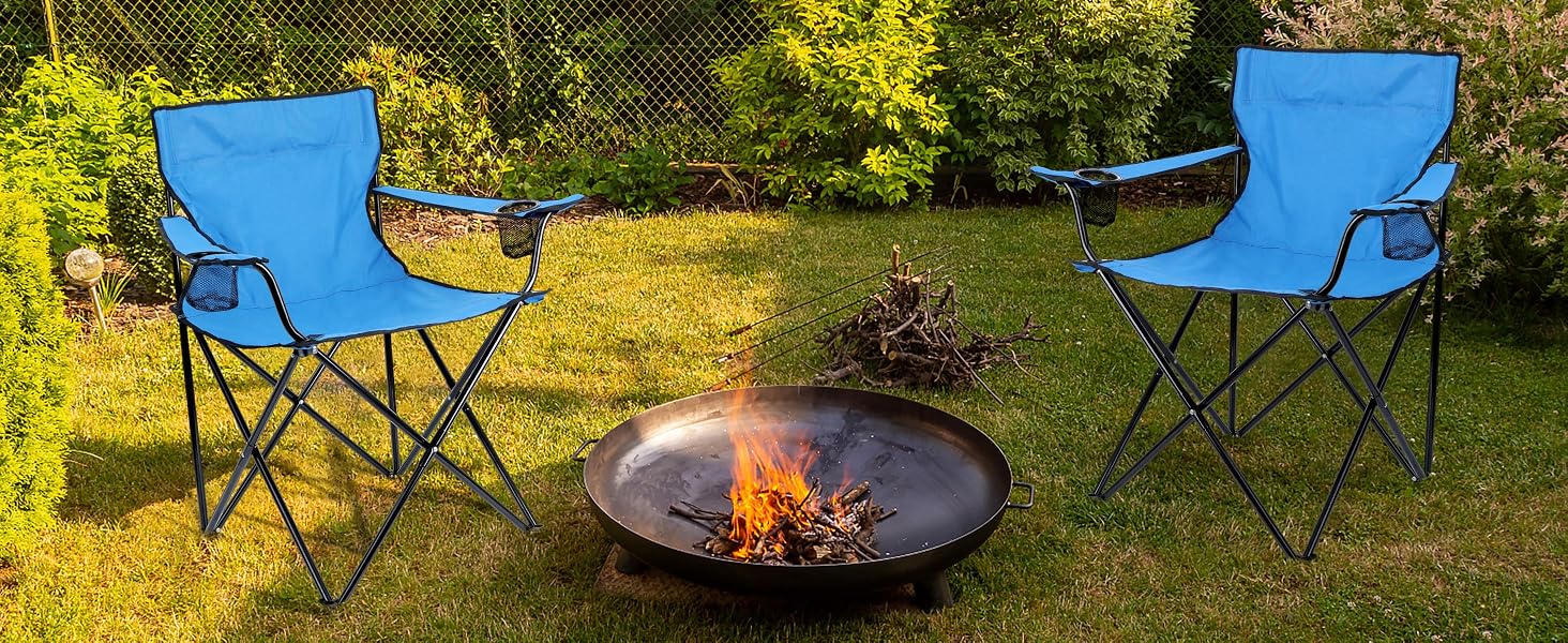 Camp chairs are perfect for backyard, lawn, picnic, sporting events, park, tailgating,hiking