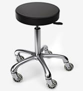 TASALON Rolling Stool - Adjustable Stool with Wheels - Soft Swivel Workbench Stool- Desk Stool Ch...