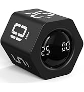 Rotating Pomodoro Timer 5, 25, 10 50,60 Mins Preset Stopwatch, Desk Productivity Timer w/Gravity ...
