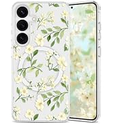 EYZUTAK Magnetic for Samsung Galaxy S26 Case Flower Case Compatible with MagSafe, Pretty Floral S...