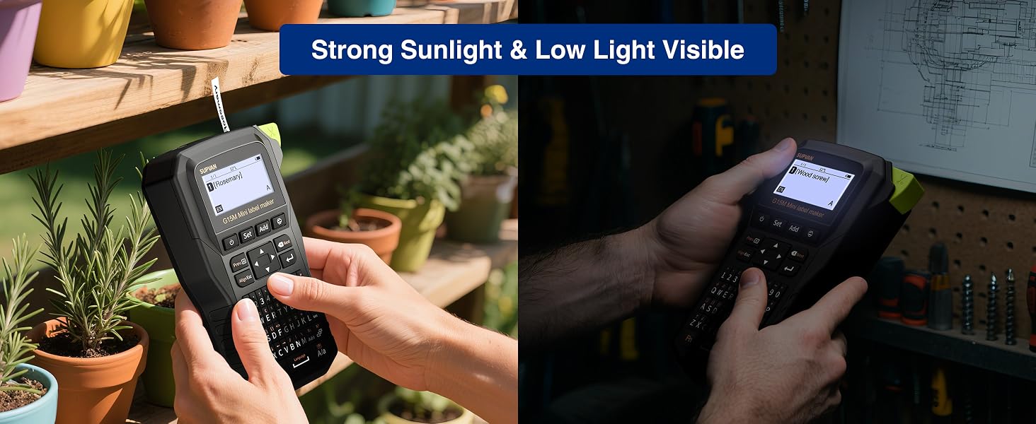 LCD Backlit Display: Strong Sunlight & Low Light Visible