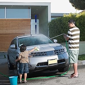 gardening and landscaping, watering plants, garden hose watering, high pressure watering, spraying