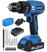 LUXTER 20V Cordless Brushless Drill Set 3/8-Inch Chuck Electric Screwdriver with 2 Variable Speed...