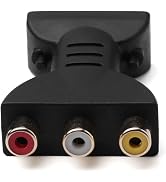 Myuiao HDMI to RCA Adapter, Male to 3 Female AV Converter for HDTV DVD, Black