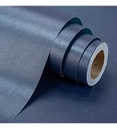 Yarcony Shimmer Deep Blue Wrapping Paper Roll - 17 Inches X 33 Feet - Solid Color Pearly-lustre G...