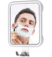 Ettori Shower Mirror Fogless for Shaving- with 4 Suctions, Anti Fog Mirror for Shower, Bathroom, ...