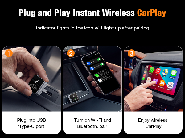 Mini Wireless CarPlay Adapter for iPhone