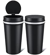 AUJEN Car Trash Can Cup Holder - Leakproof Car Garbage Can with Lid, Portable Mini Trash Can for ...