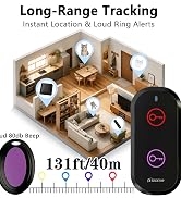 Key Finder RF Wireless Remote Locator | No App Required | 131FT Working Range | Ultra-Long Batter...