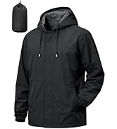 UIQUR Men's Rain Jacket Waterproof Windbreaker Raincoat Cycling Running Hiking Golf Travel Gear H...