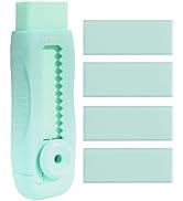 M&G 4+1 Pack Sliding Retractable Pencil Eraser, Soft Green Color Cute Push Pull Eraser with Plast...