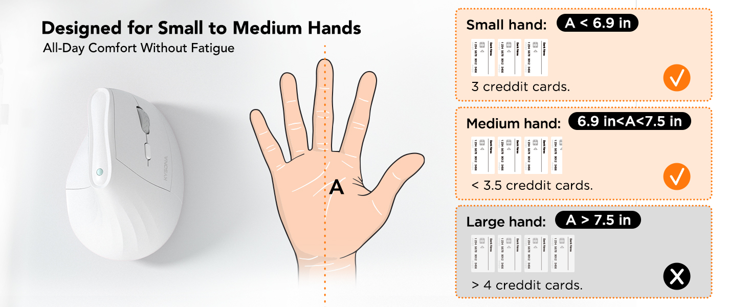 Ideal for small to medium hands