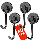 DIYMAG Black Magnetic Hooks, 40LBS Strong Magnetics Heavy Duty 2026 Cruise Cabin Ship Essentials ...