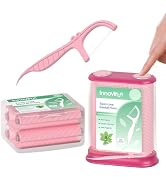 Pink Dental Floss Picks Dispenser, Flossers Large Storage Container, Twin Line Flosser 300 Count,...