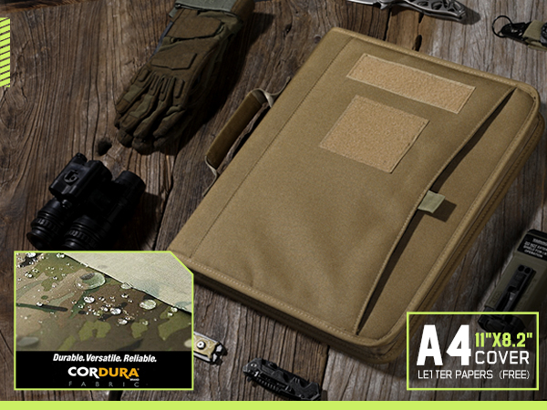 LIVANS Tactical Notebook Padfolio Ring Binders