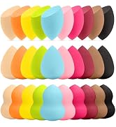 30 Pcs Multicolor Makeup Sponge Set - Latex-Free, Soft & Reusable Beauty Makeup Sponge for Wet/Dr...