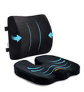 lumbar pillow seat cushion black