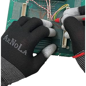 Black anti static gloves circuit board