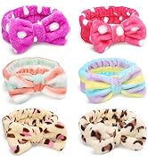 IVARYSS Makeup Headband, 6 Pcs Microfiber Soft Fuzzy Spa Headband for Washing Face, Cosmetic Faci...