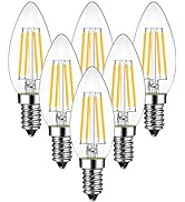 ANWIO B11 LED Filament Bulb E12 Candelabra Medium Base 2700K Warm White, 5.5W(60W Equivalent) 500...