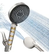 SR SUN RISE NSF Certified Filtered Shower Head 9-Spray Setting with Handheld for Hard Water to Re...