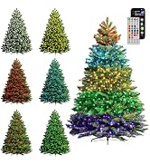 TW SHINE 6FT Smart Pre-Lit Artificial Christmas Tree, 946 Branch 300 LED Christmas Trees with Lig...