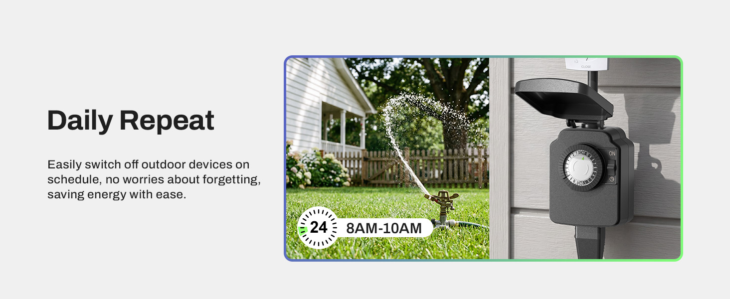 outdoor timer outlet waterproof